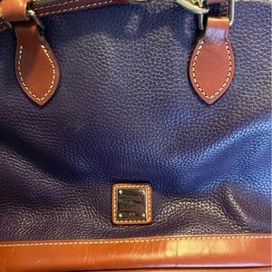 Dooney & Burke purple leather satchel bag